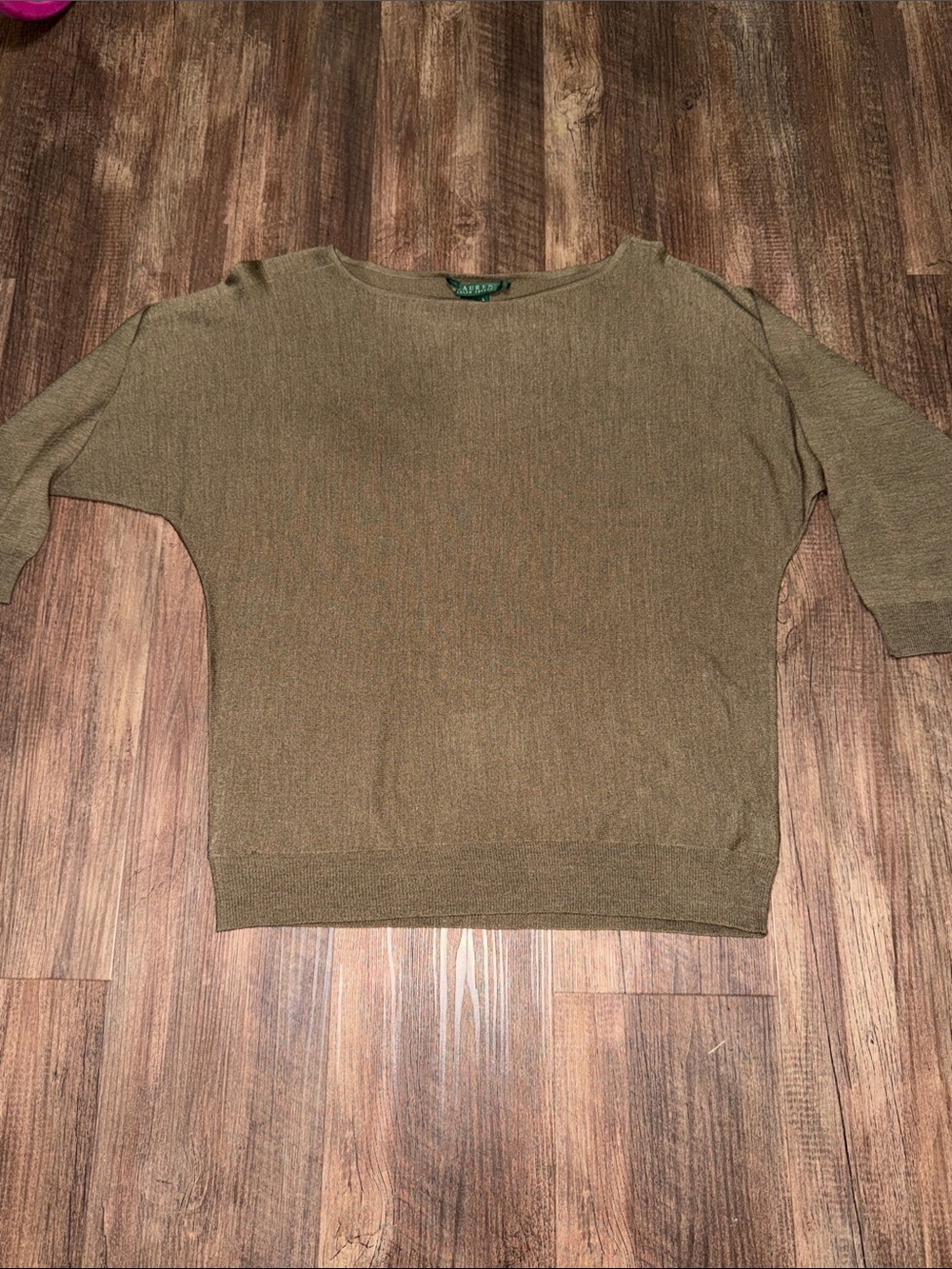Vintage Lauren RALPH LAUREN 100% Silk Pullover Sweater Green Women’s  Size Large